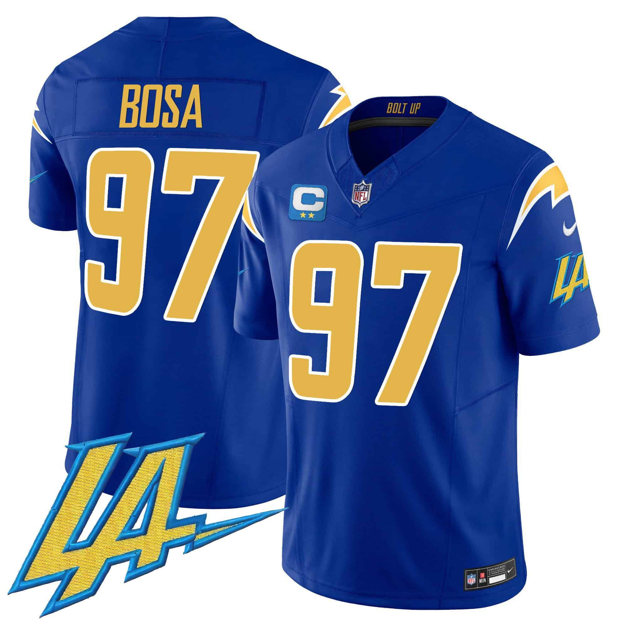 Men Los Angeles Chargers #97 Bosa Blue 2024 Nike Vapor Limited NFL Jersey->indianapolis colts->NFL Jersey